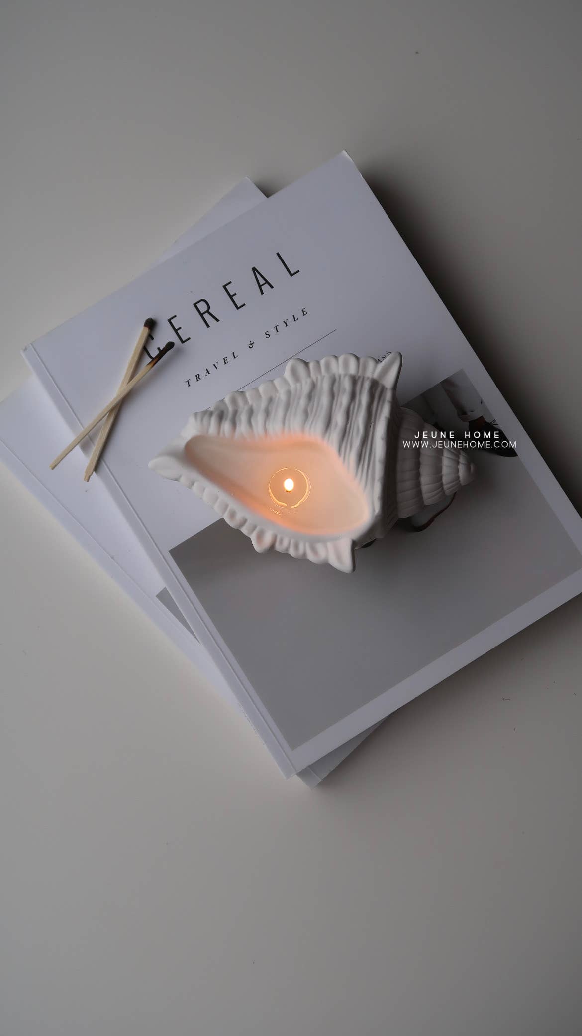 Conch shell scented candle | Summer decor 