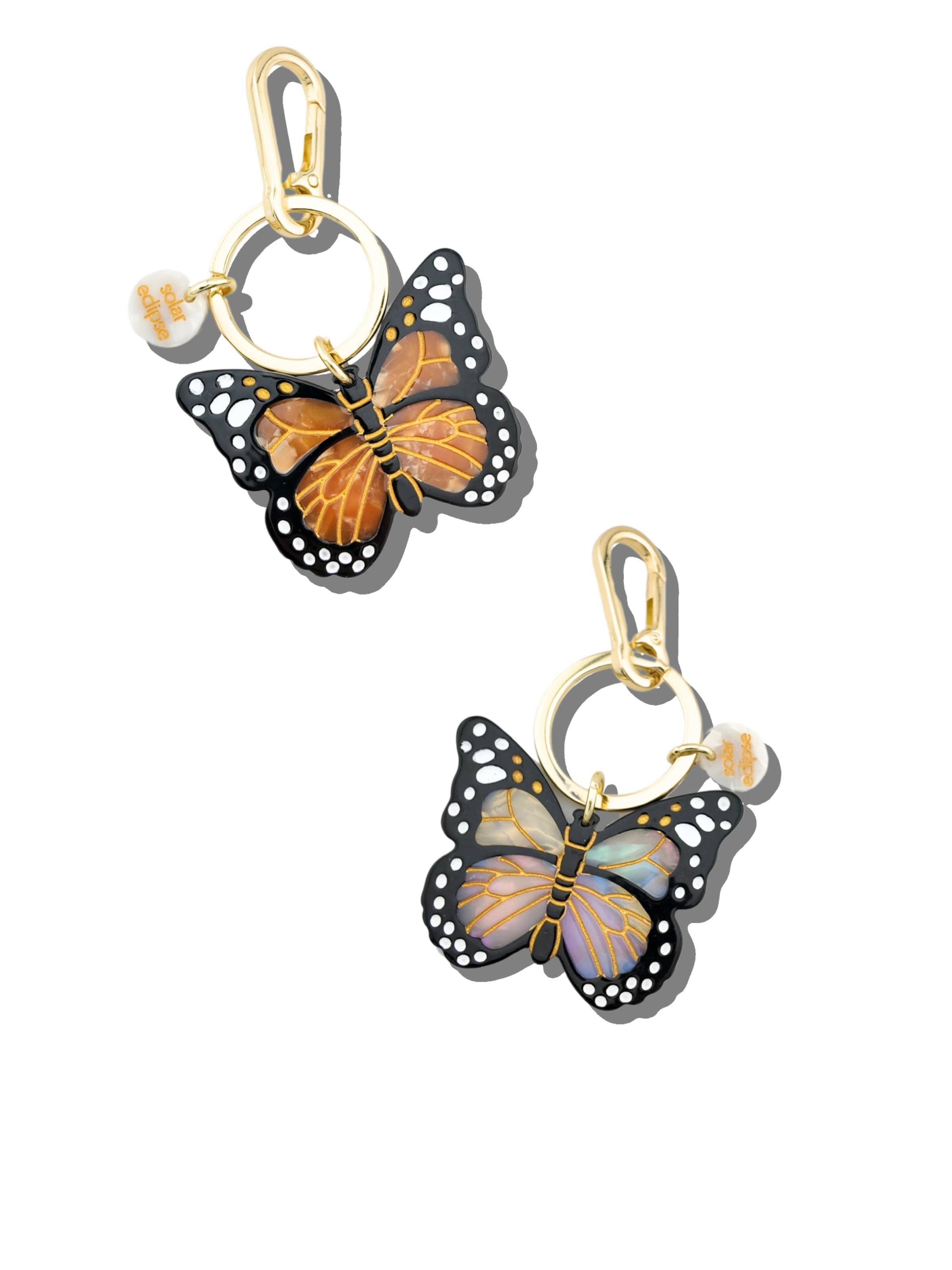 Monarch Butterfly Bag Charm + Keychain