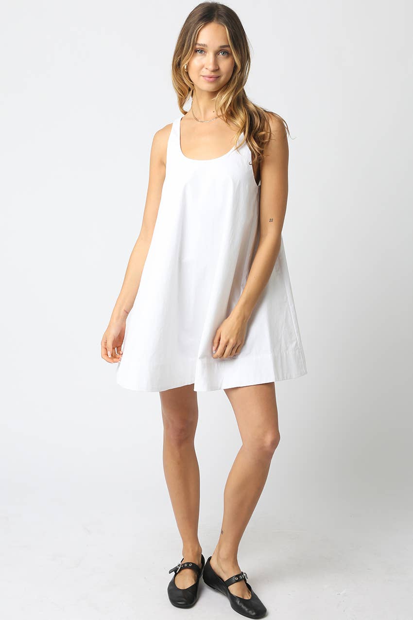 ARIEL SLEEVELESS SWING MINI DRESS
