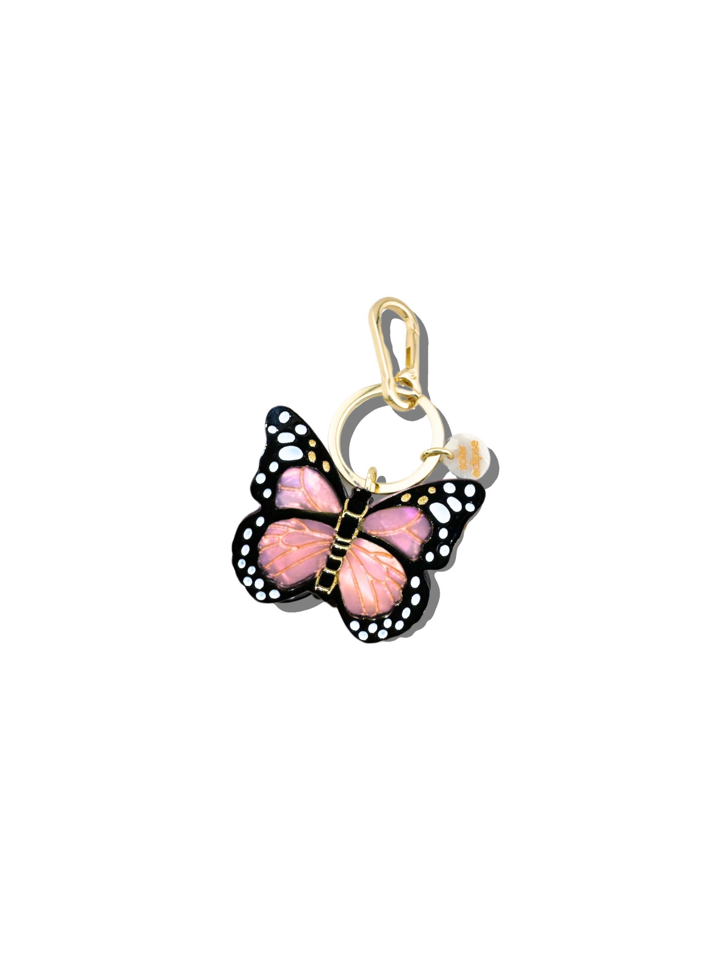 Monarch Butterfly Bag Charm + Keychain