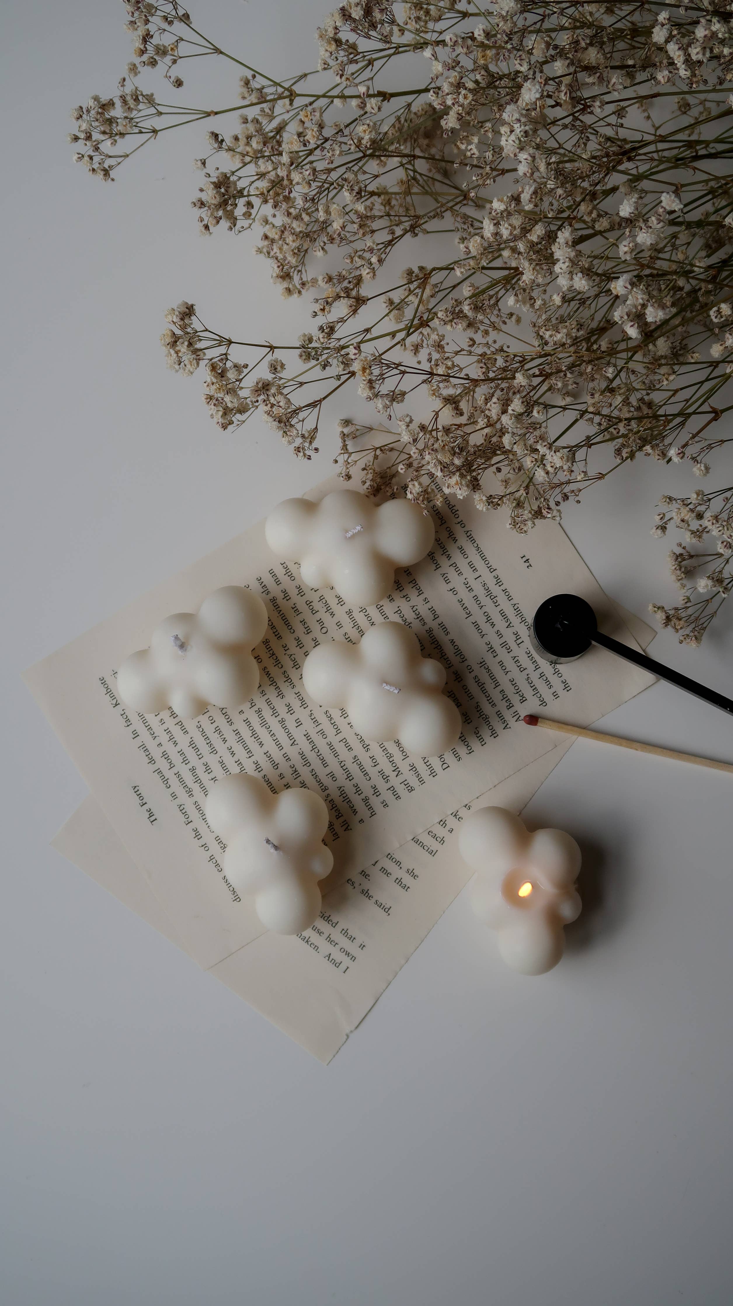 Mini cloud candle | Fluffy cloud candle | Party favours