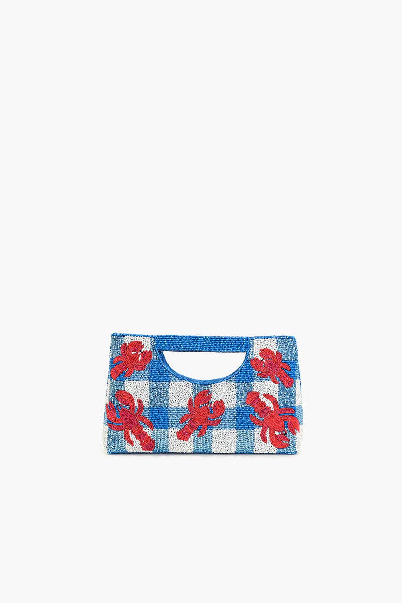 COASTAL CLAW BEADED CLUTCH