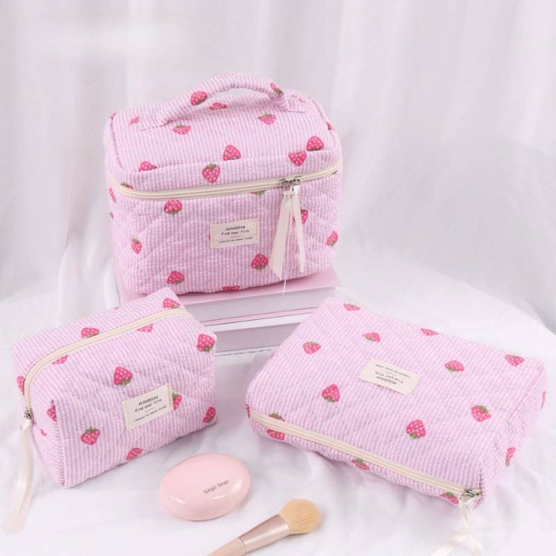 Candy Color Sweet Large Capacity Cosmetic Bag