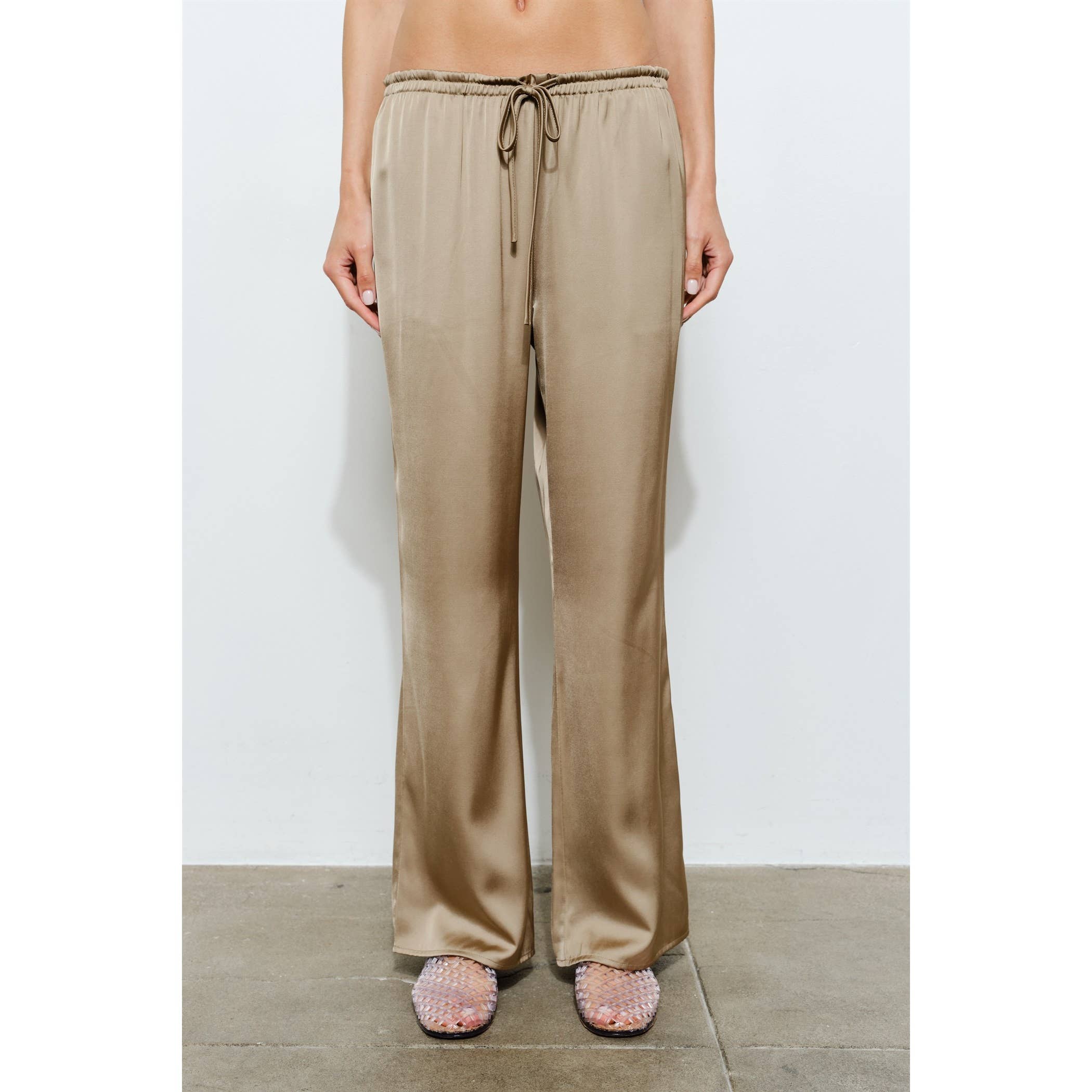 Cordelia Satin Drawstring Lounge Pants