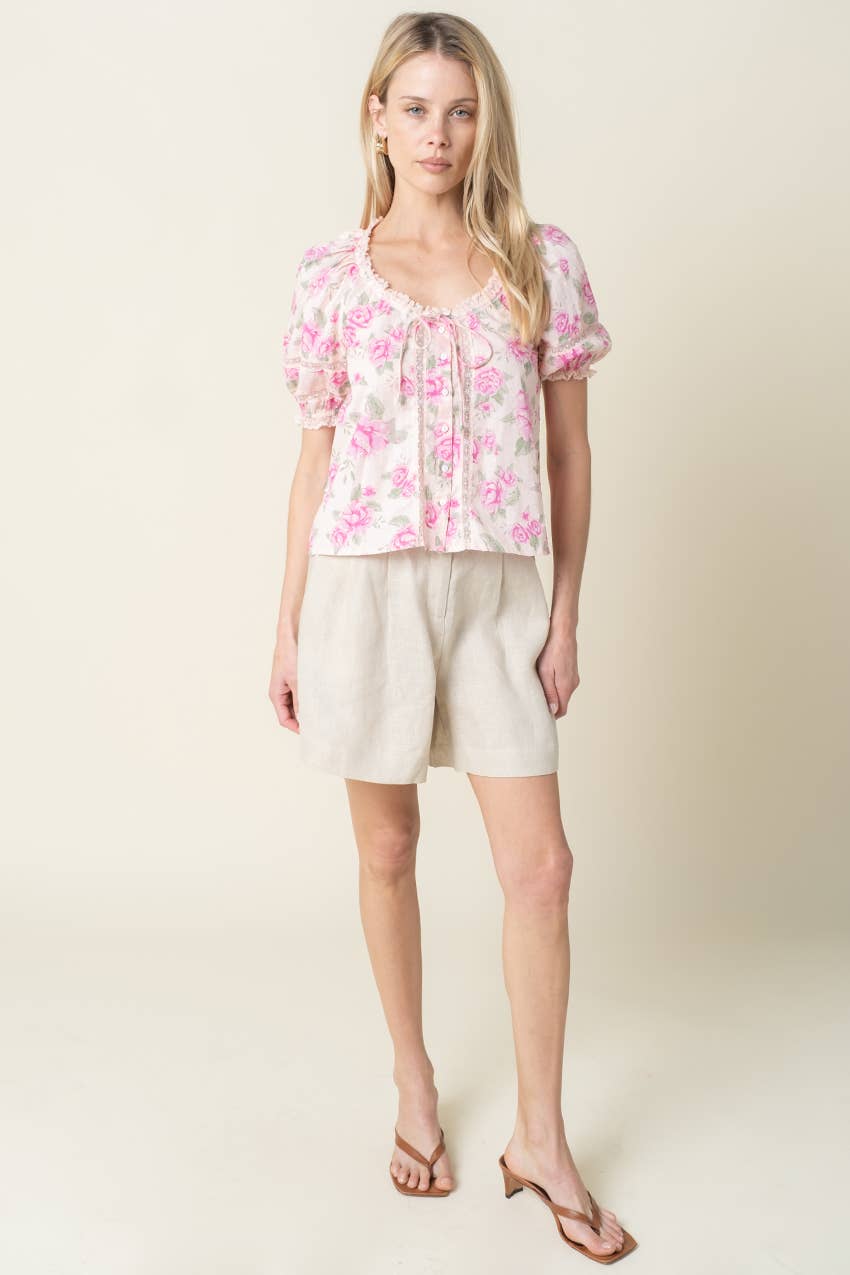 LAMI ESSENTIAL FLOW LINEN SHORTS
