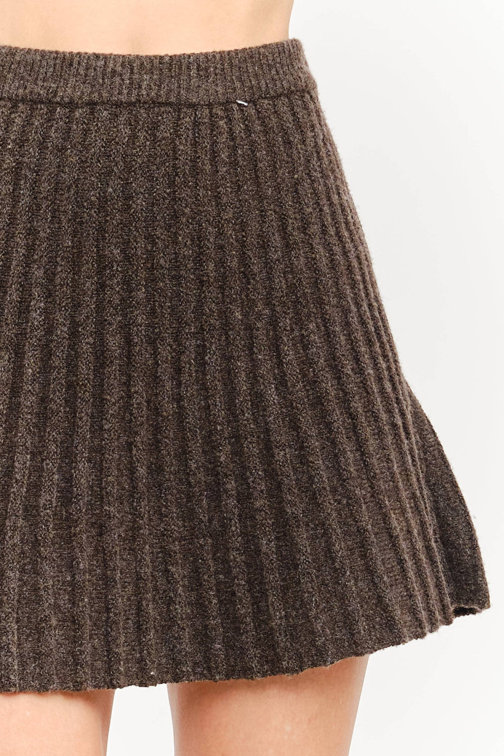 MAUDE MOCHA KNIT SKIRT