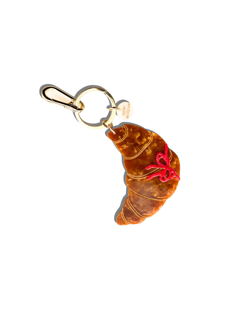 Bow Croissant Bag Charm + Keychain