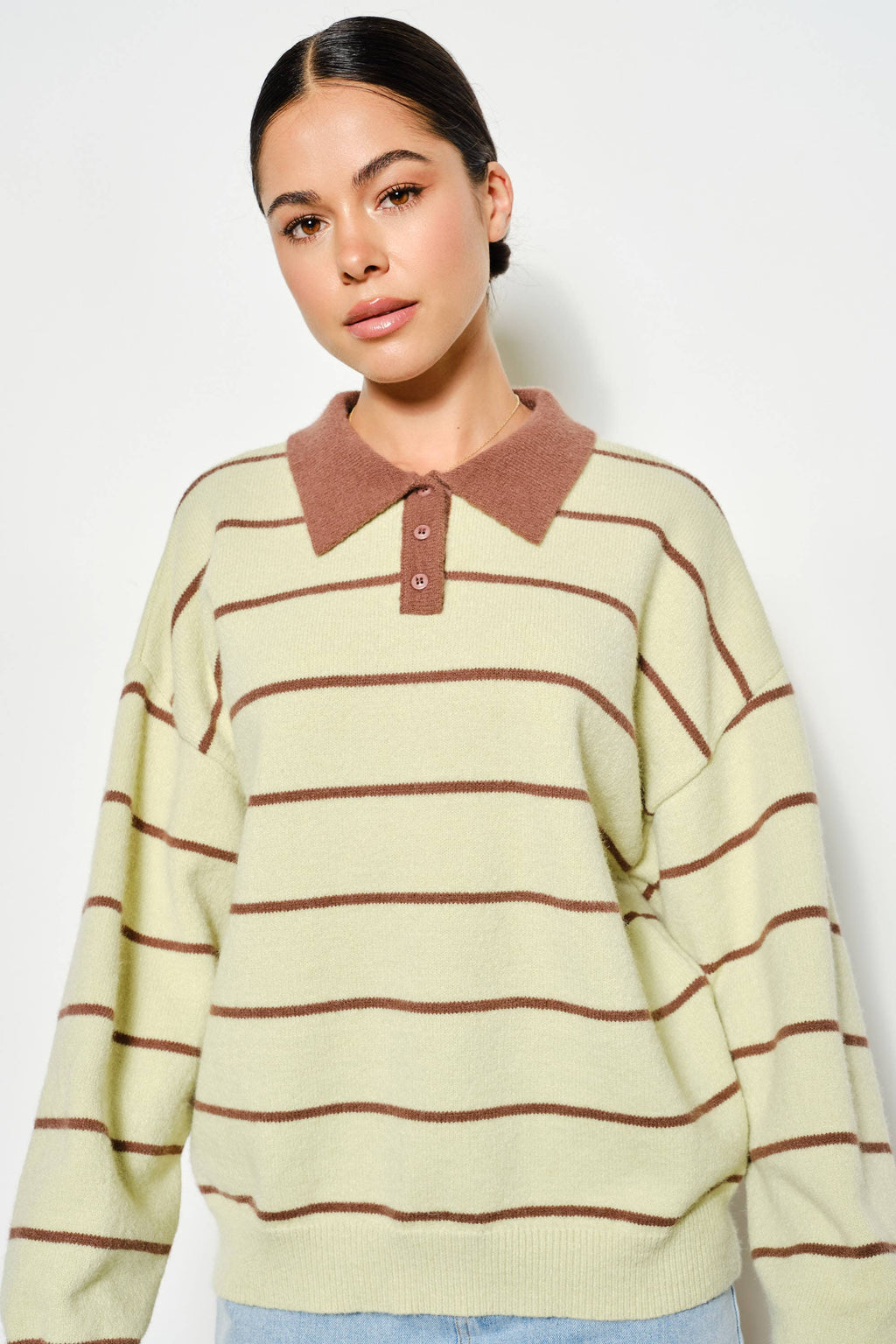 JOANNA STRIPED RUGBY SWEATER