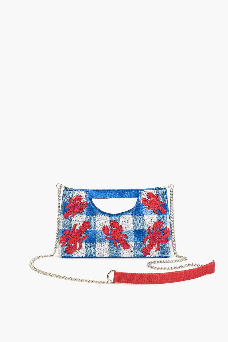 COASTAL CLAW BEADED CLUTCH