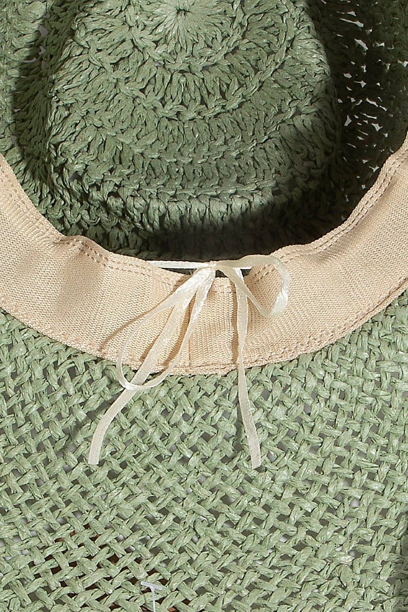 Western Straw Braided Double Rope Cowboy Hat