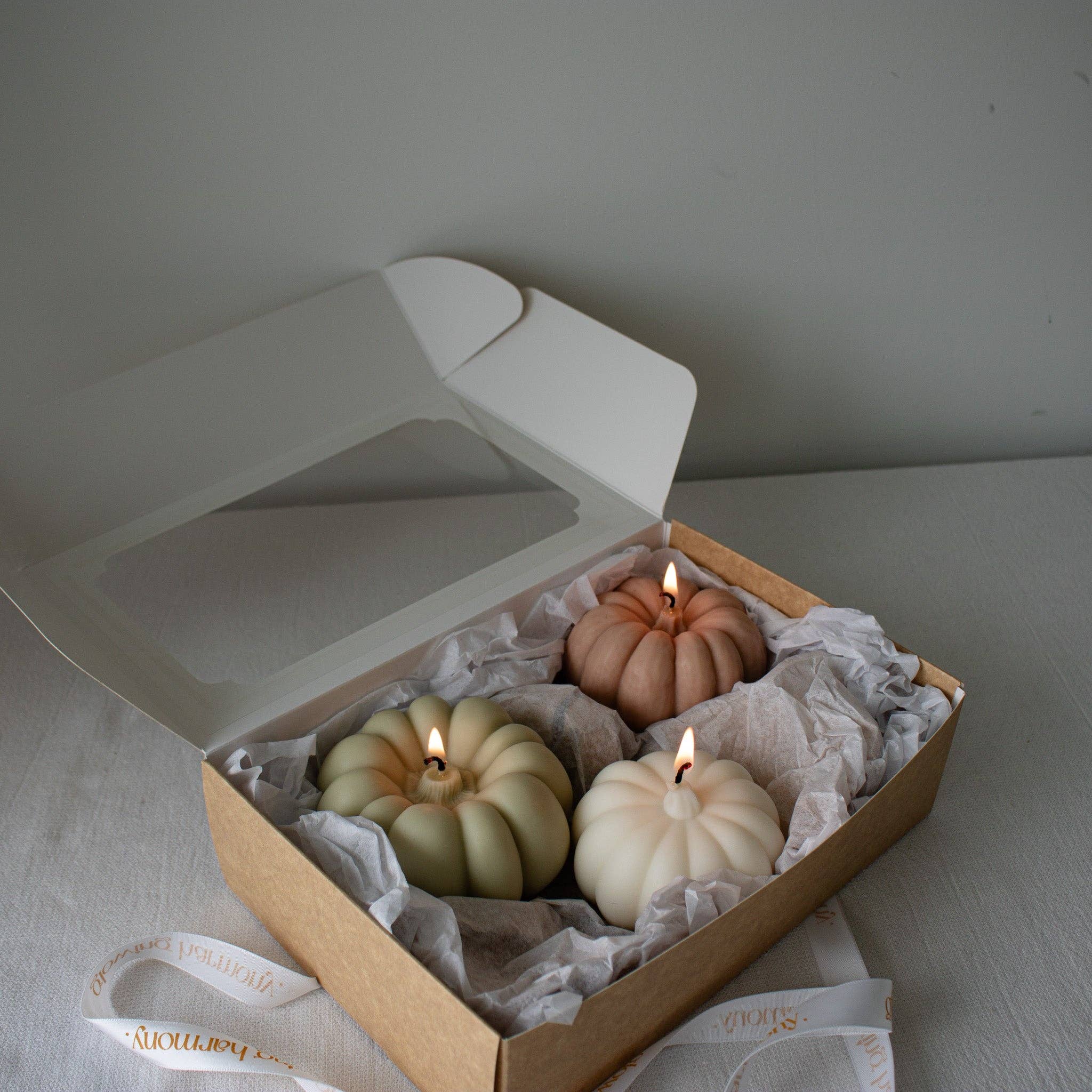 Pumpkin Fall Candle Set, Fall Home Decor