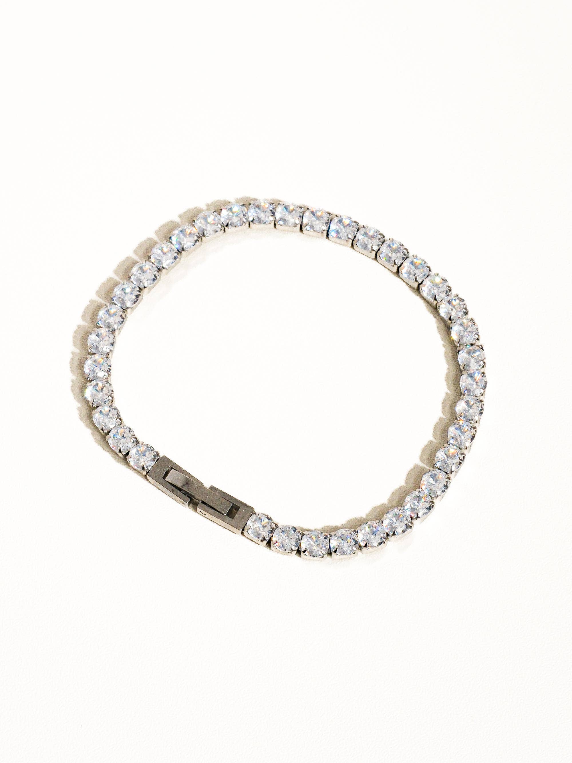 RENÉ NON-TARNISH RHINESTONE BRACELET