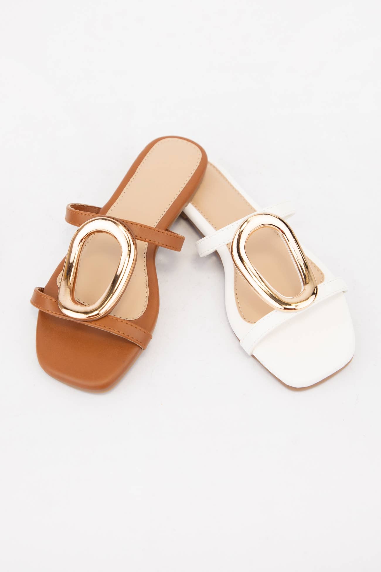 BARSA-01 GOLDEN EMBELLISHMENT DOUBLE STRAP SANDAL