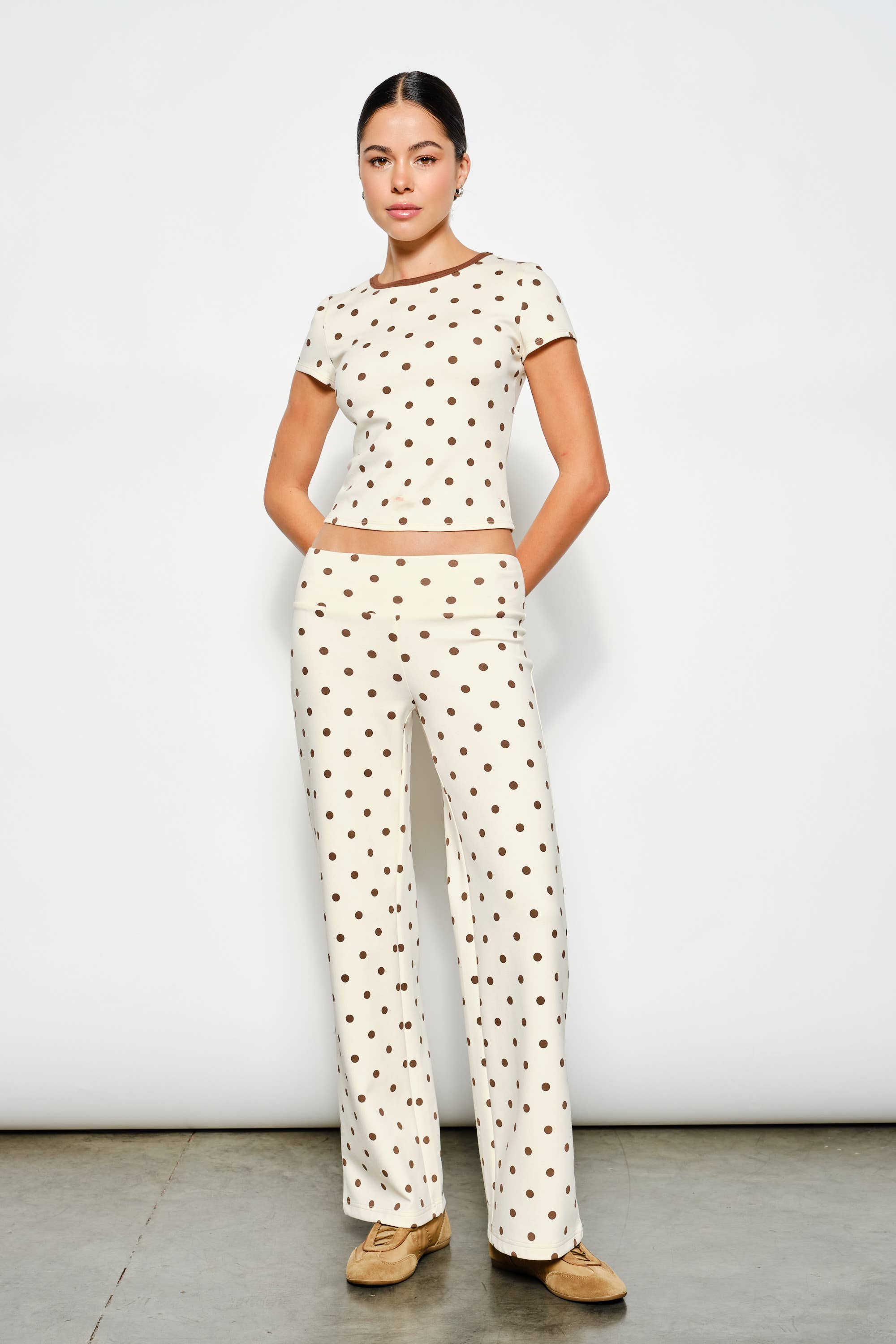 DUKE POLKA DOT FOLDOVER PANTS
