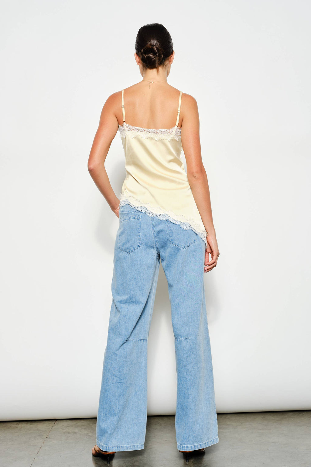 OREN ASYMMETRICAL SATIN CAMI