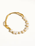 Olivia Gold Non-Tarnish Natural Pearl Gold Bracelet