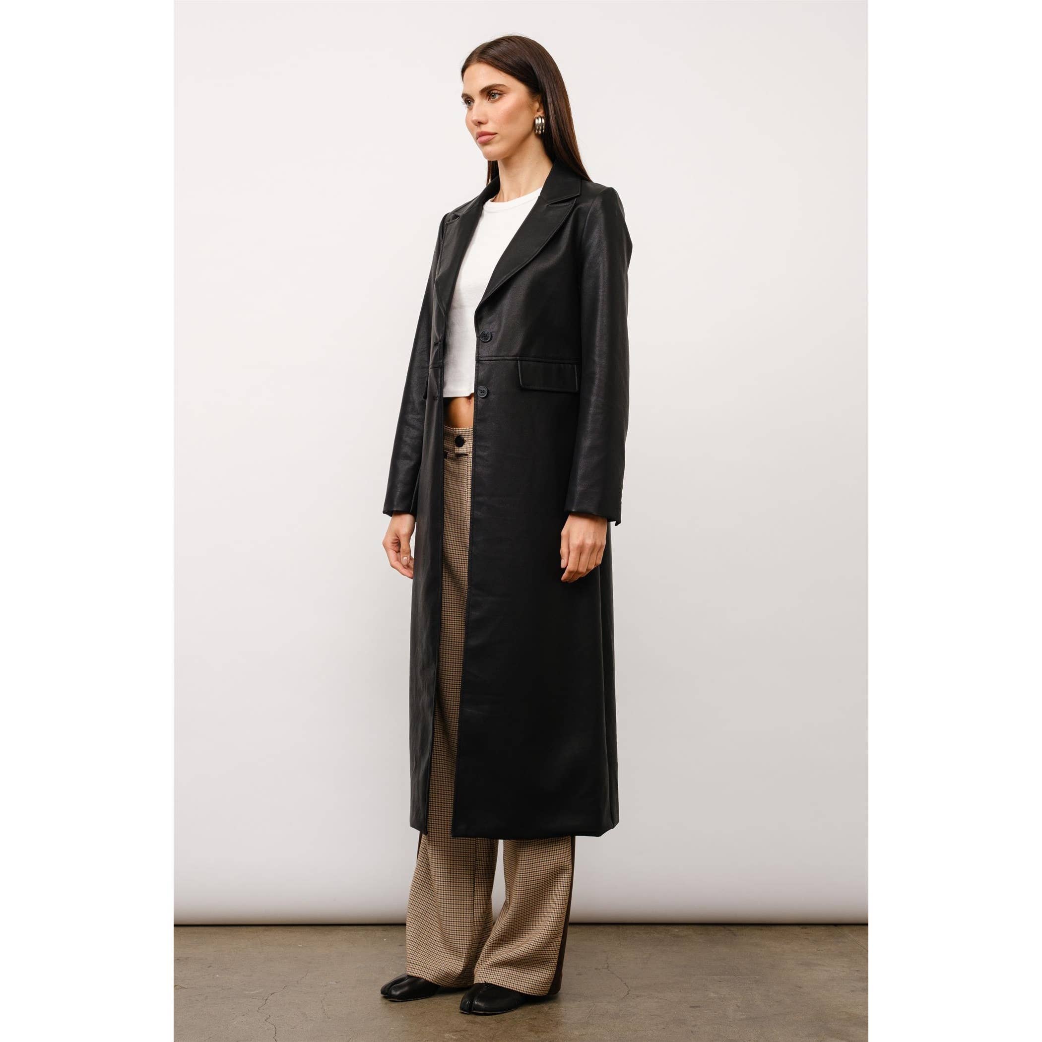 Thalia Leather Coat