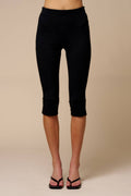 KNIT CAPRI PANTS WITH SIDE SLITS