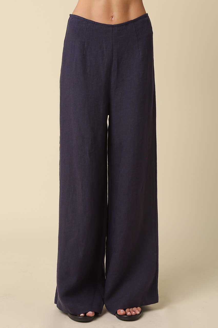 Rita Wide-Leg Linen Pants