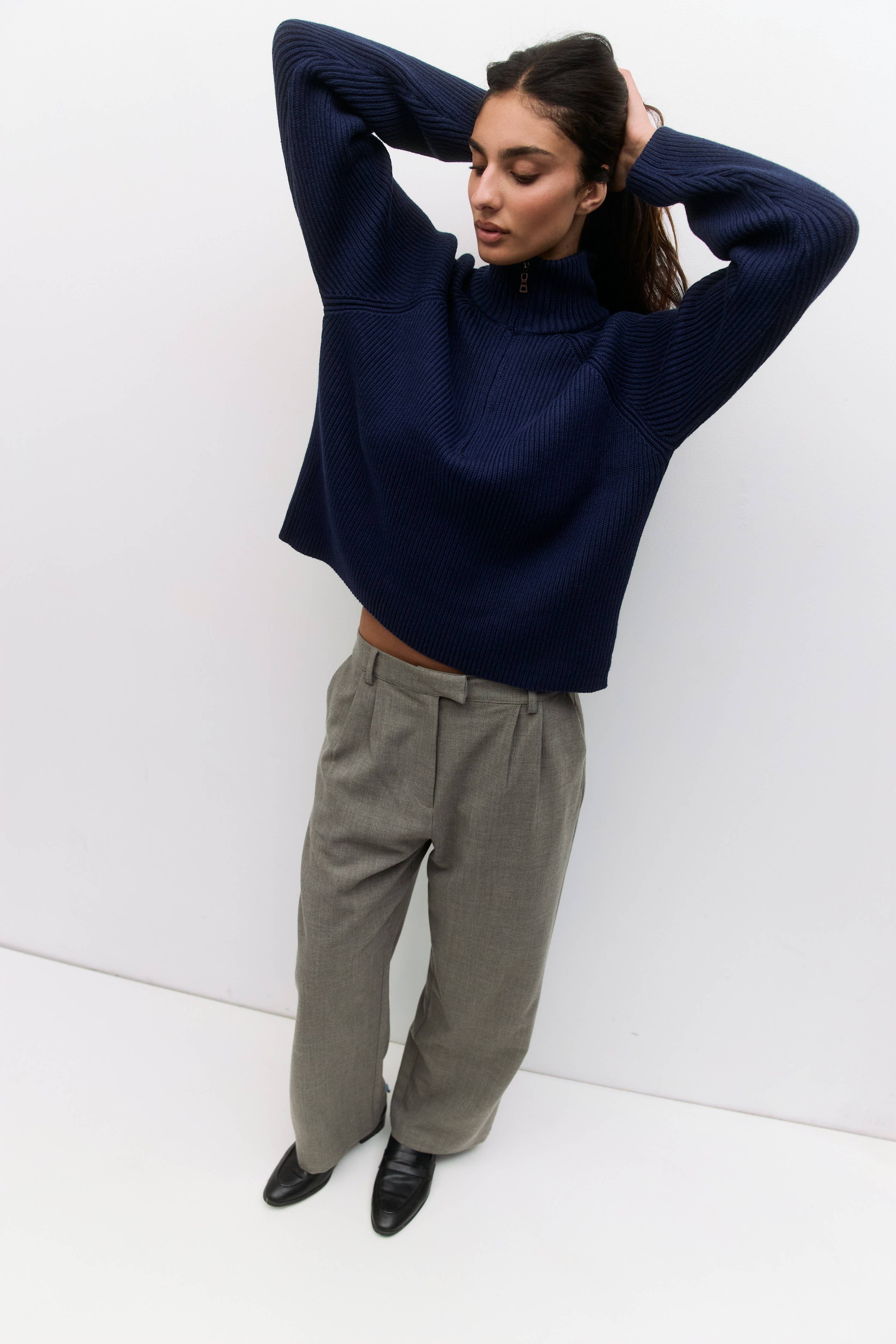 The Jules Sweater | Half-Zip Chunky Sweater