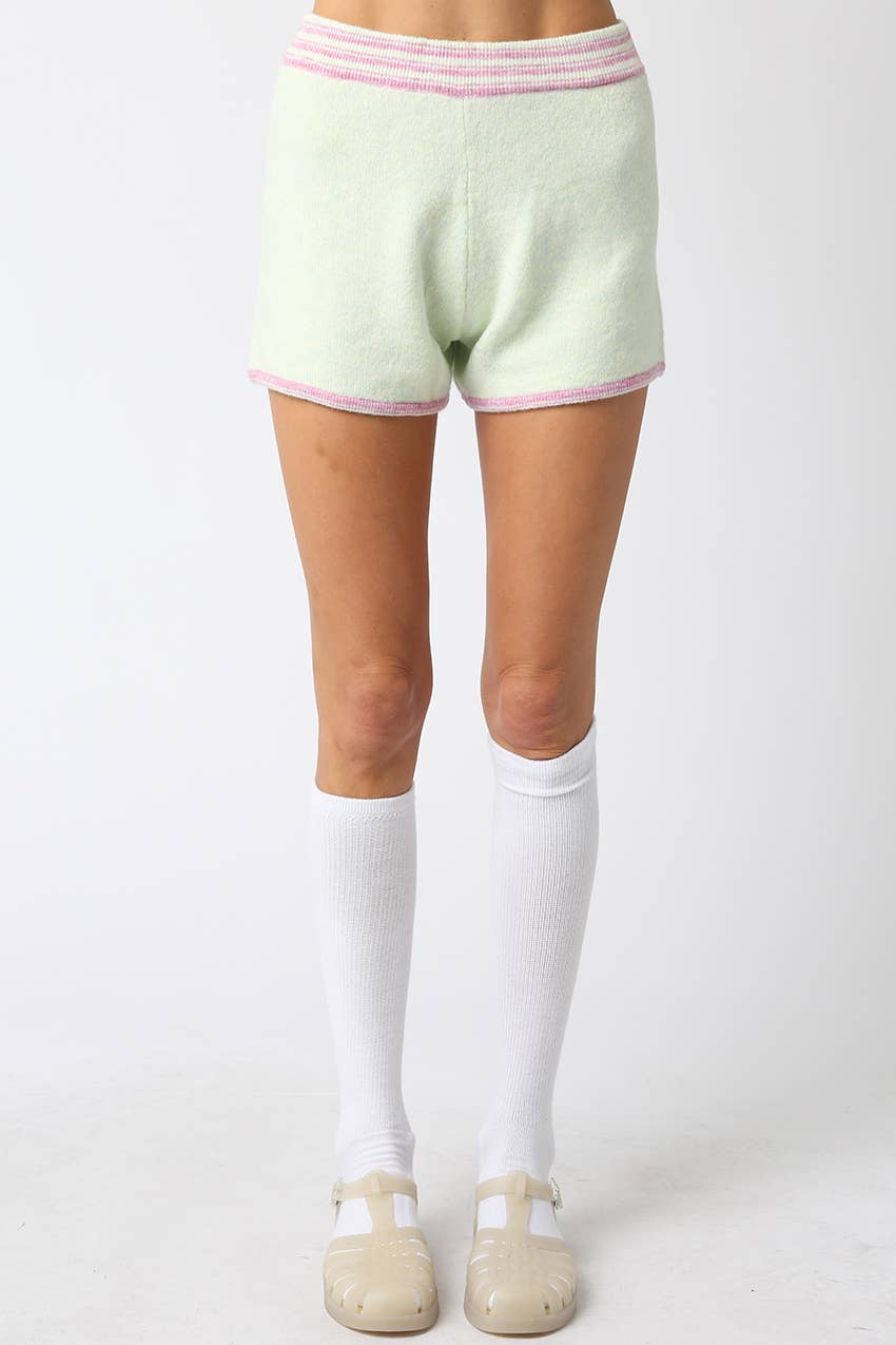 CARLA CONTRAST KNIT SHORTS