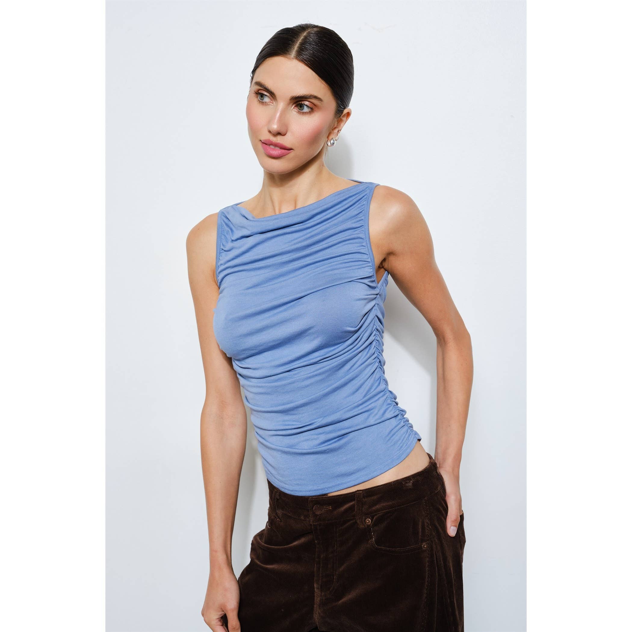 Catalina Draped Sleeveless Top