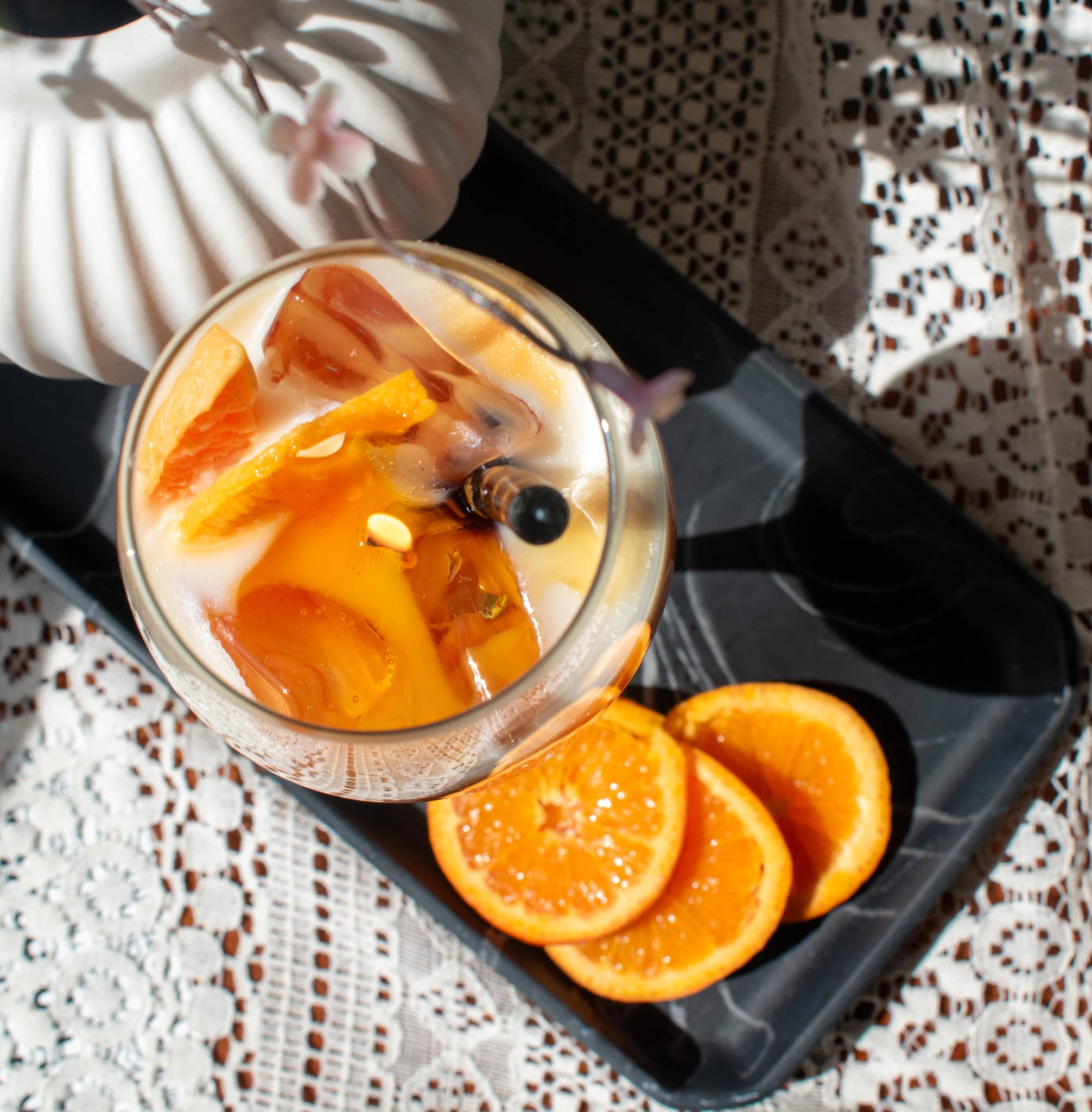 Aperol Spritz Soy Blend Candle - Hand Poured in Small Batch 