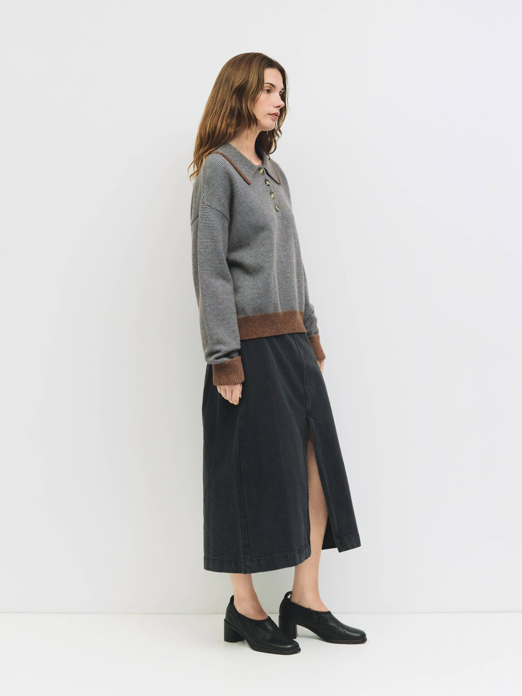 The Myers Sweater | Striped Collared Sweater