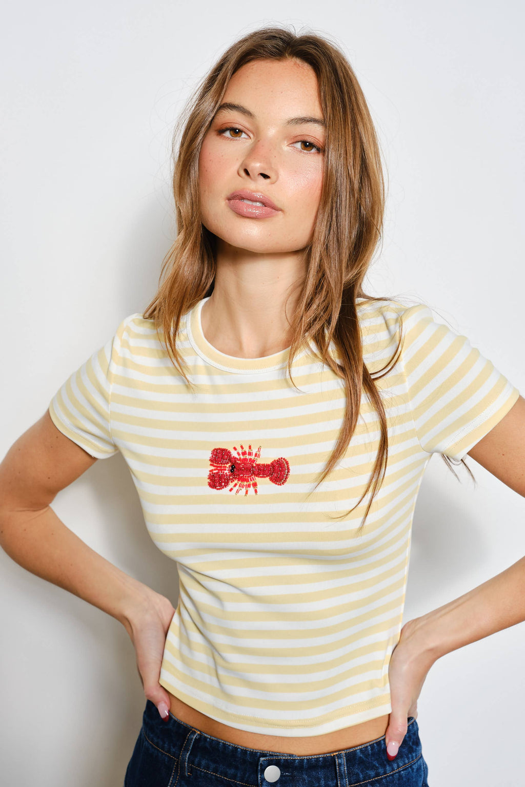 ZANDRA LOBSTER BEADED TEE