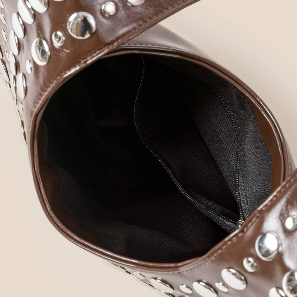 Multi Rivet Shoulder Bag