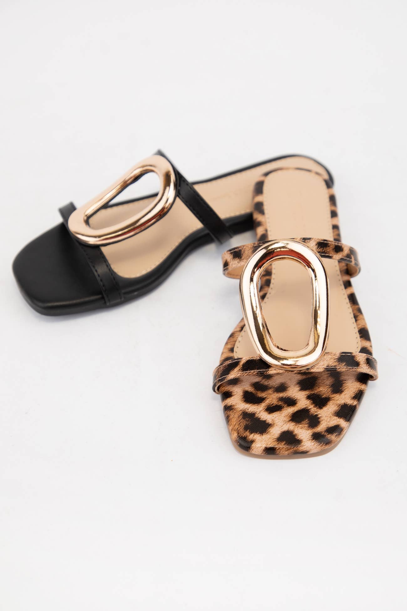 BARSA-01 GOLDEN EMBELLISHMENT DOUBLE STRAP SANDAL