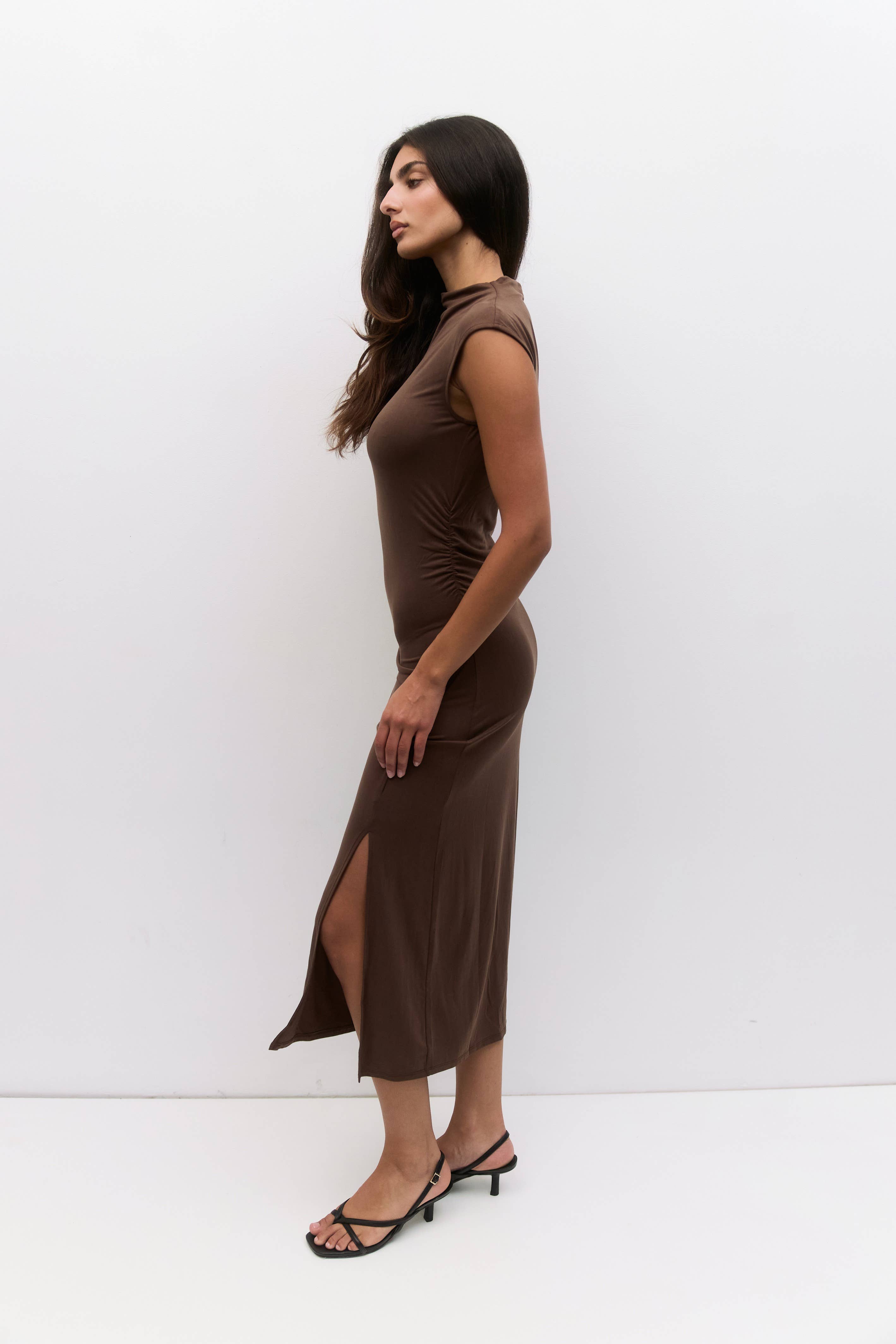 The Felicia Dress | Cowl Mock Neck Bodycon Dress