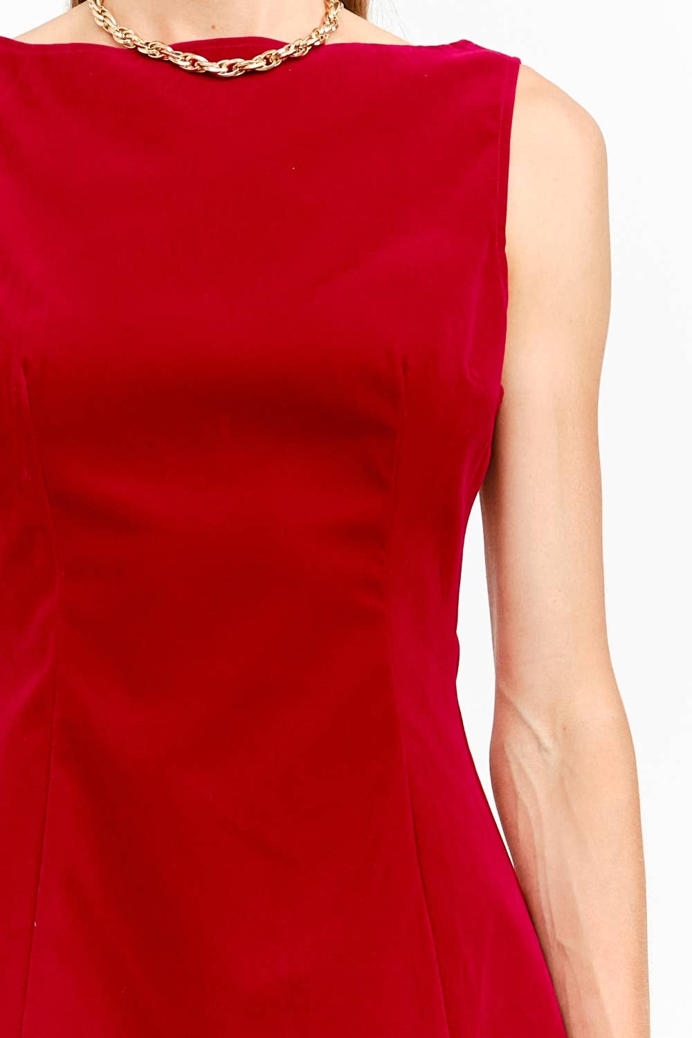 Carmine Velvet Dress