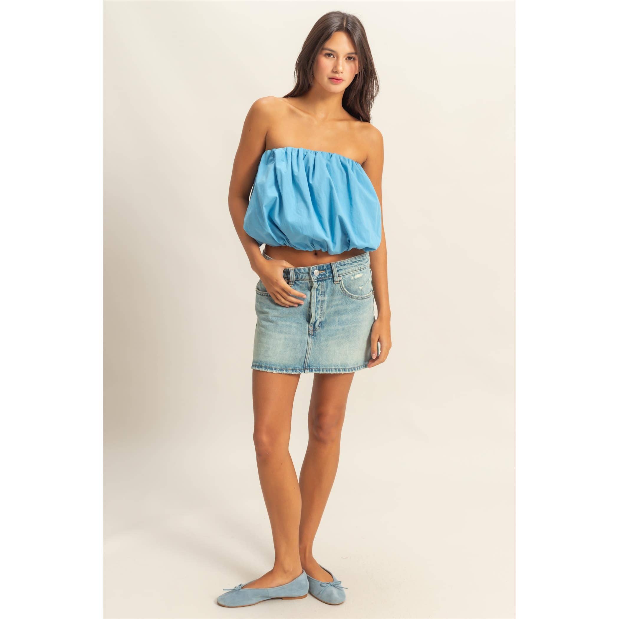 Strapless Bubble Top