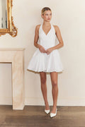 TIMELESS CLASSIC CLASSY HALTER NECK MINI DRESS