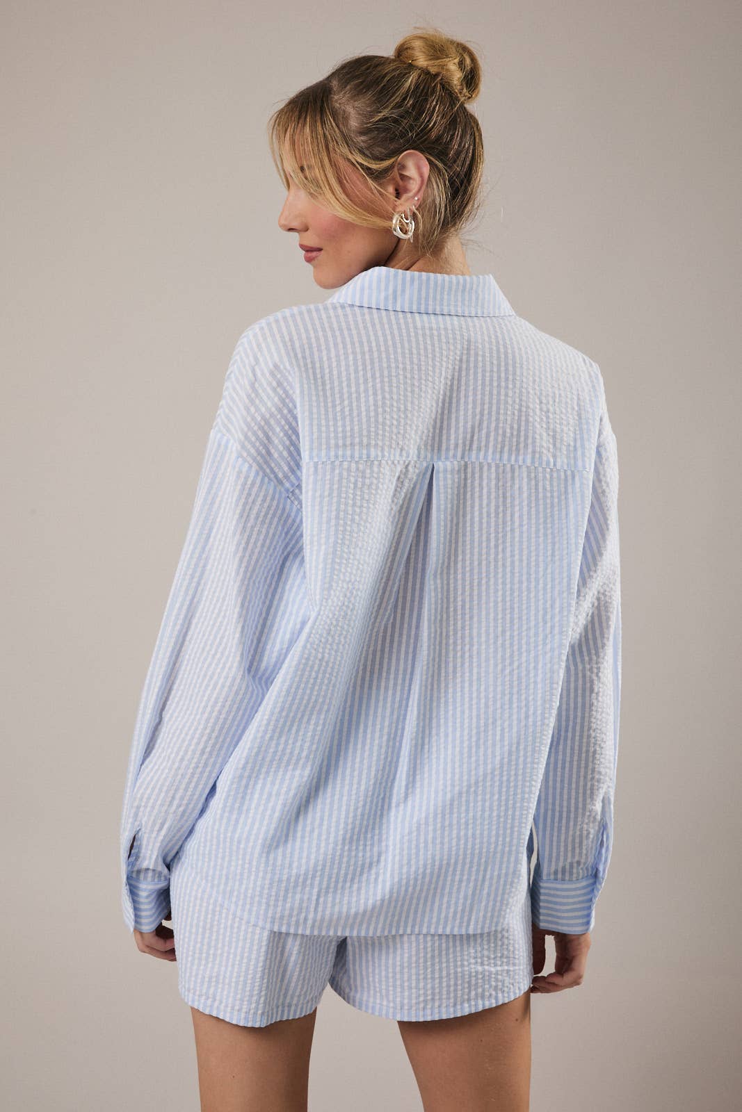 LOBSTER EMBROIDERY STRIPE SHIRT