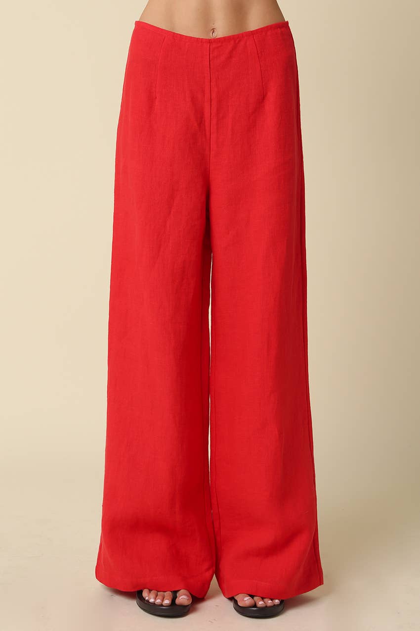 Rita Wide-Leg Linen Pants