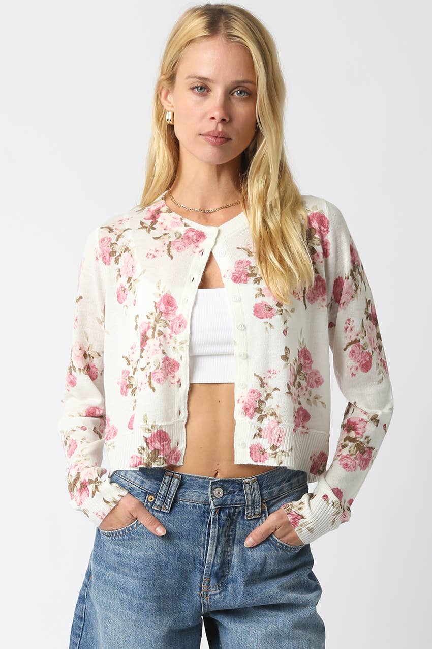Nola Floral Knit Cardigan