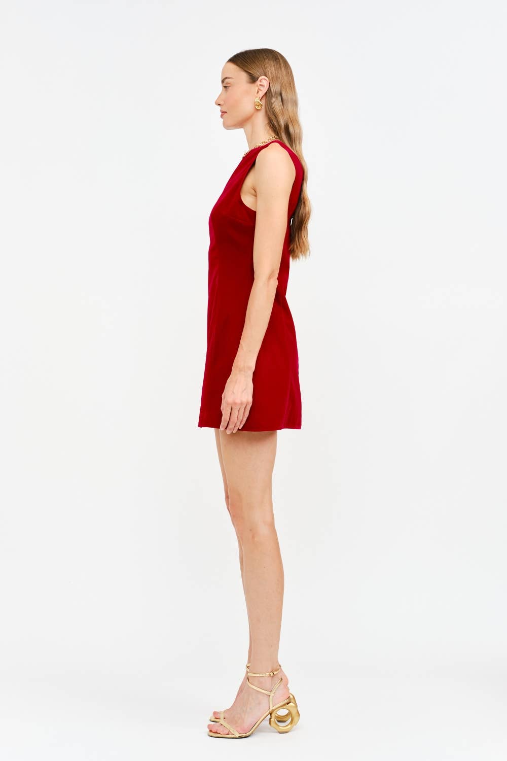 Carmine Velvet Dress