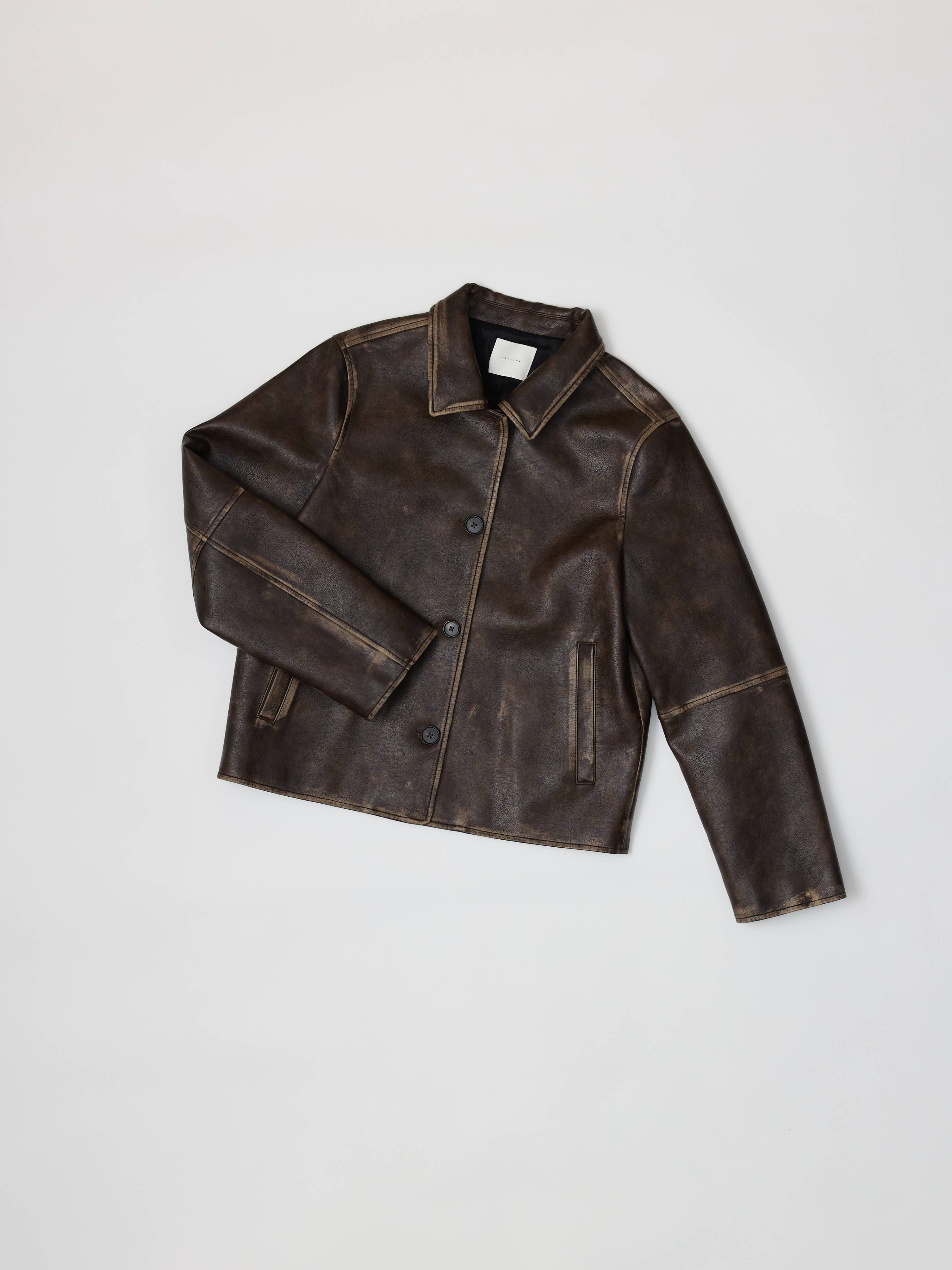 The Murph Jacket | Distressed Button-Down Leather Jacket