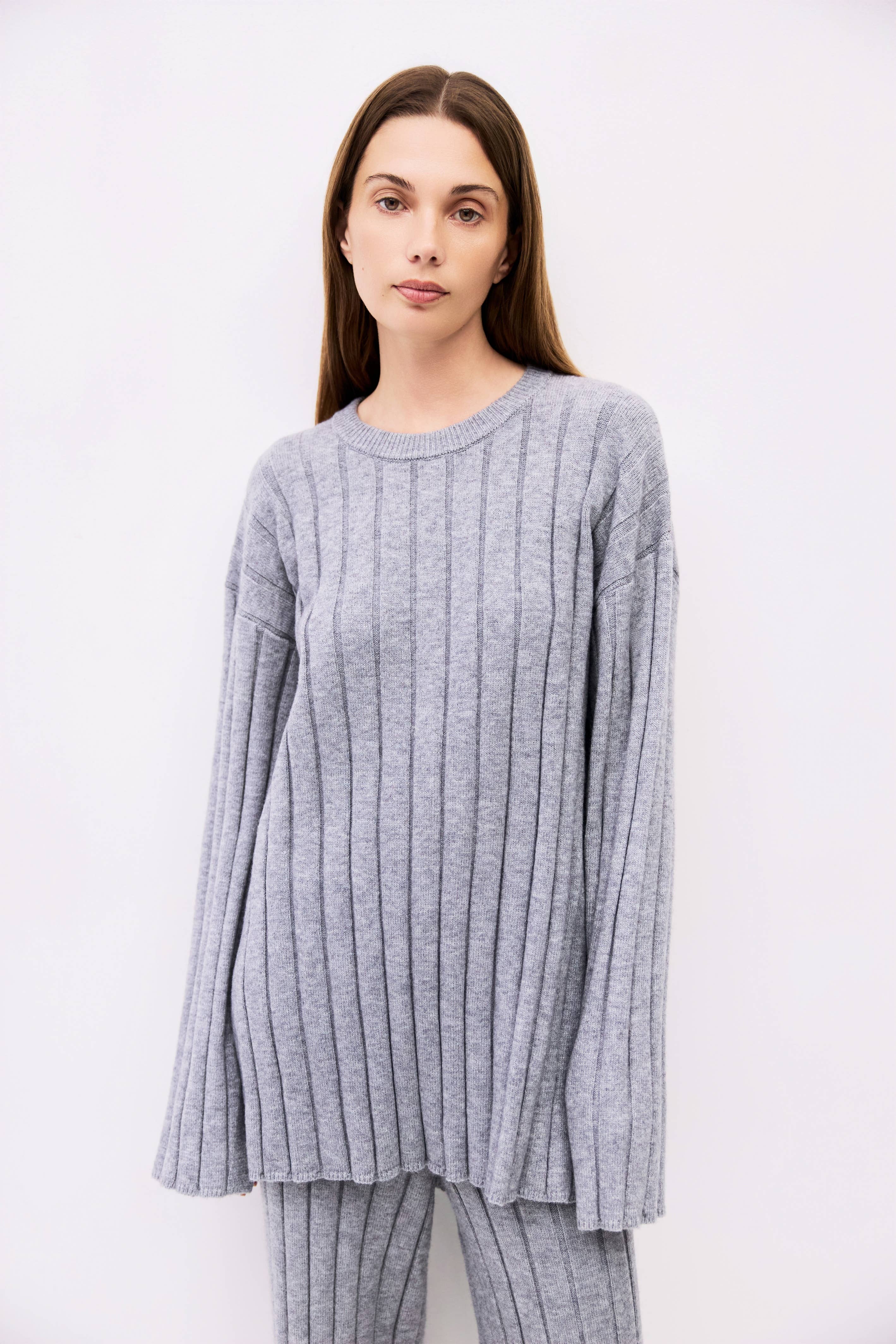 The Dakota Sweater | Ribbed Knit Lounge Sweater