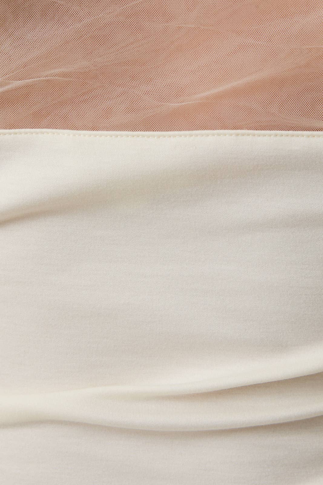 Mesh & Ponti Mix Drape Top