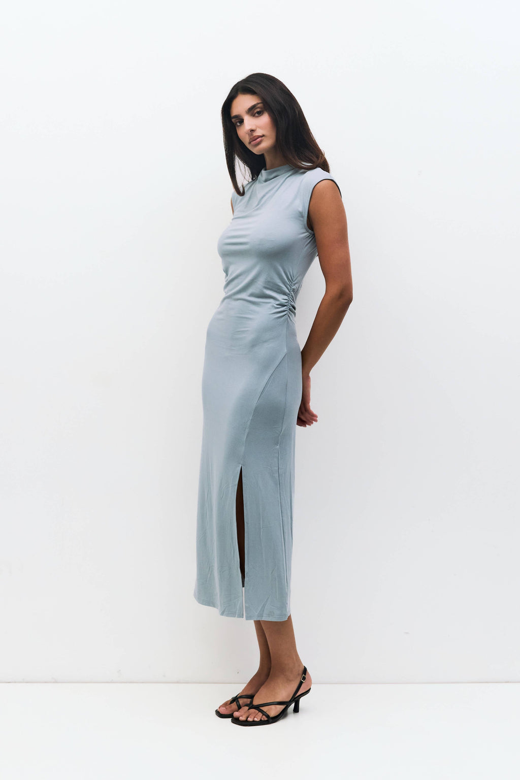 The Felicia Dress | Cowl Mock Neck Bodycon Dress