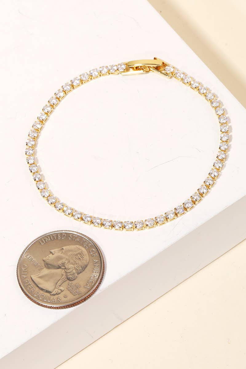 Rhinestone Chain Clasp Bracelet