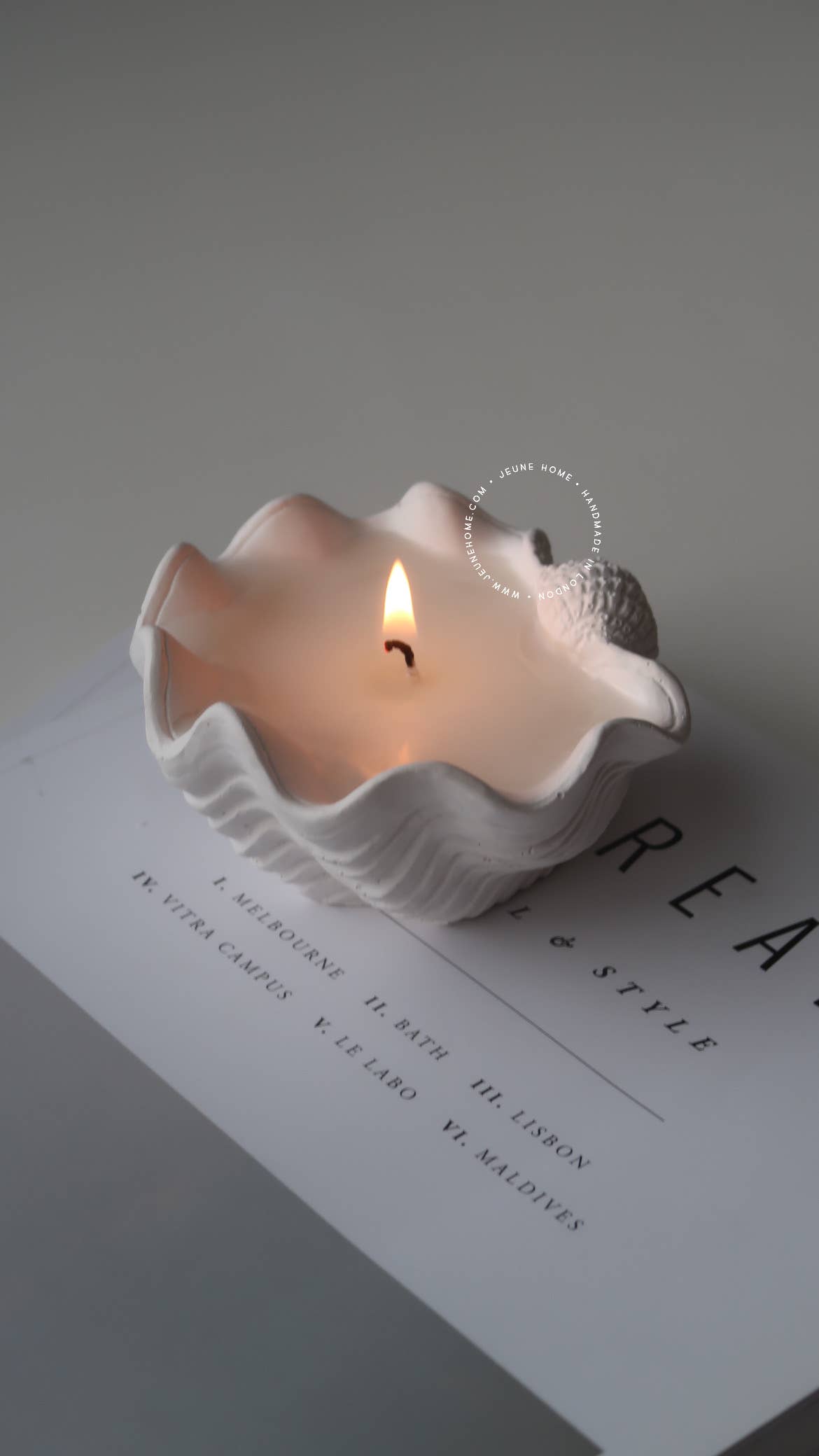 Mini clam shell - custom scented candle | Summer candle 