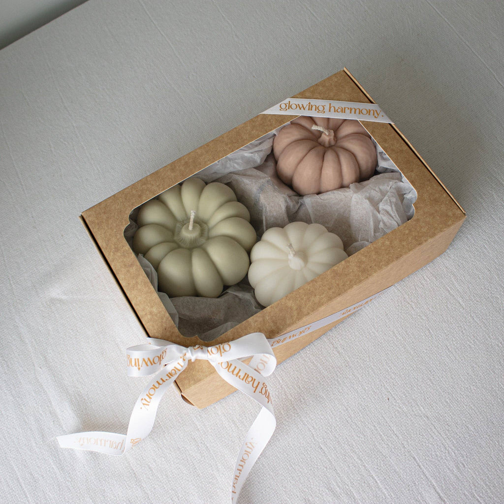 Pumpkin Fall Candle Set, Fall Home Decor