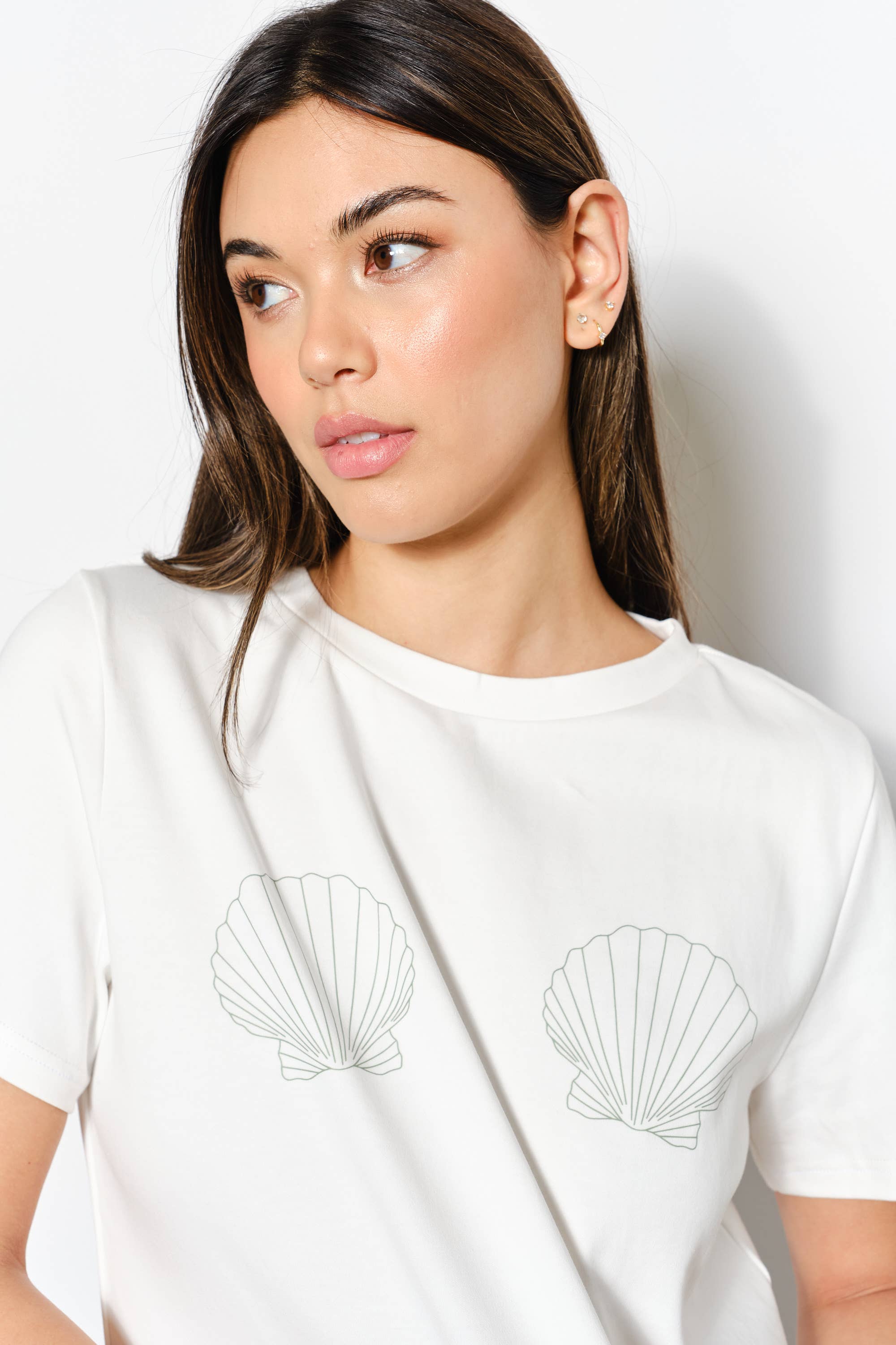 SHELL PRINT TEE