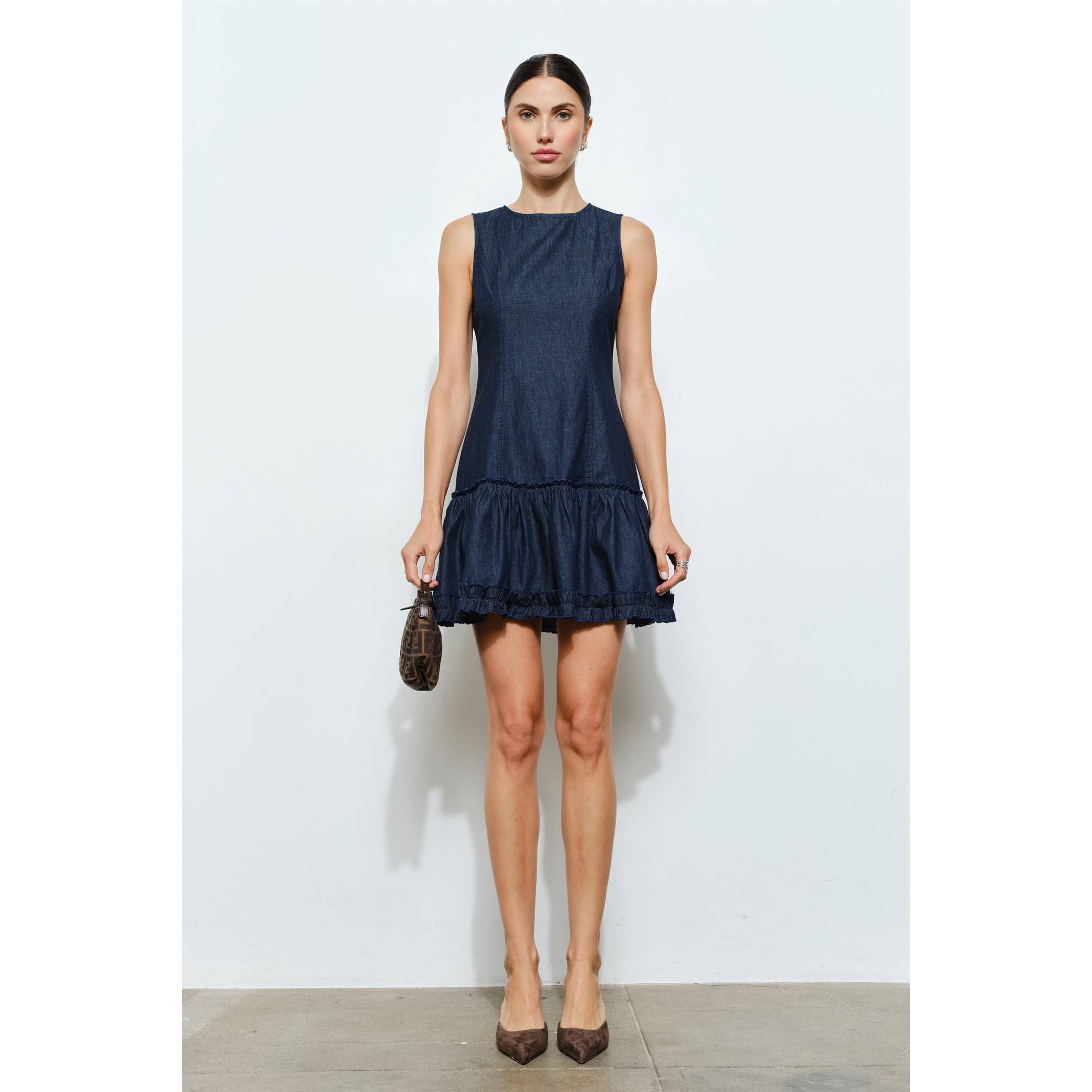 Wren Sleeveless Denim Mini
