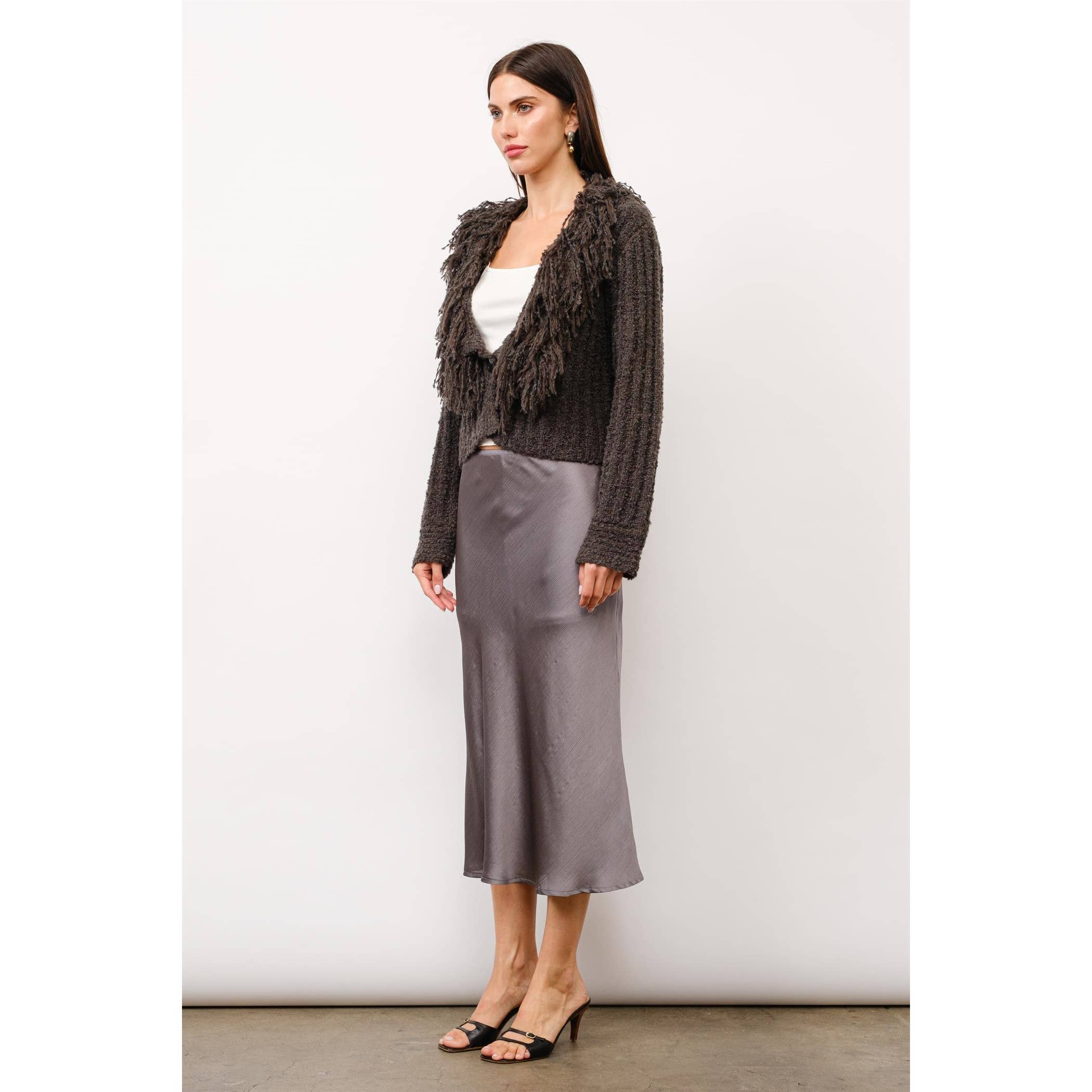 Madelyn Fringe Sweater Cropped Cardigan