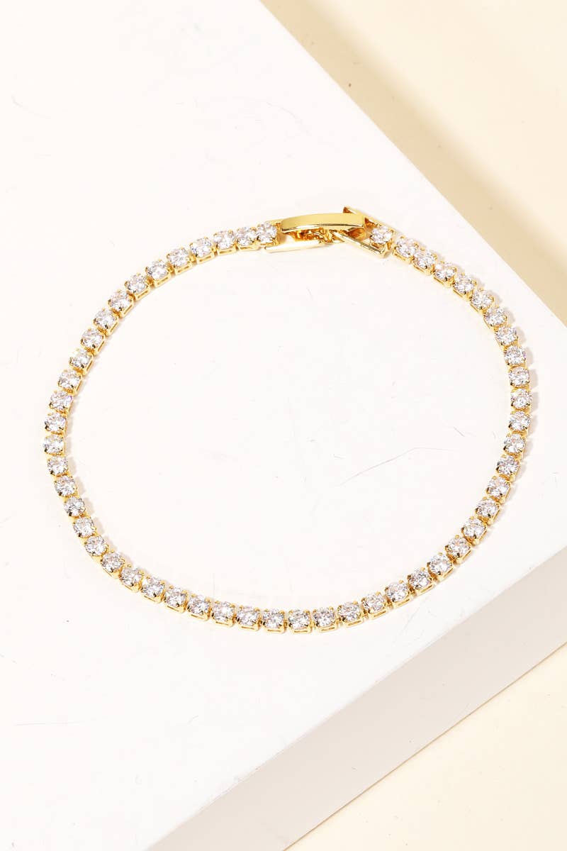 Rhinestone Chain Clasp Bracelet